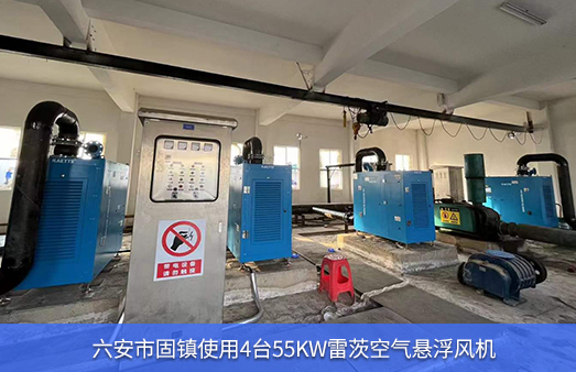 六安市固鎮(zhèn)使用4臺(tái)55KW雷茨空氣懸浮風(fēng)機(jī)